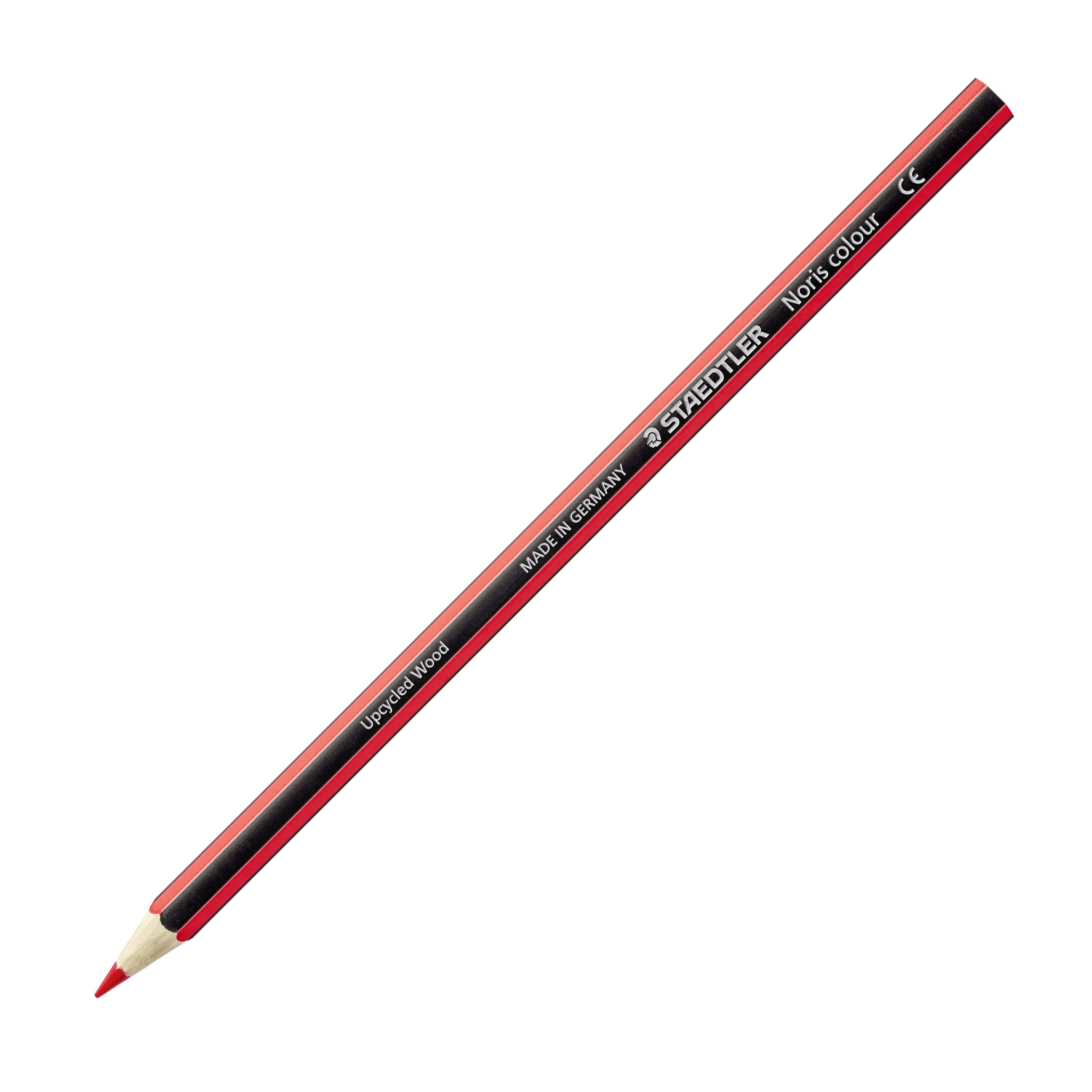 STAEDTLER Noris colour 185-2 - Red Coloured Pencil | Pack of 12 | Upcycled Wood 1