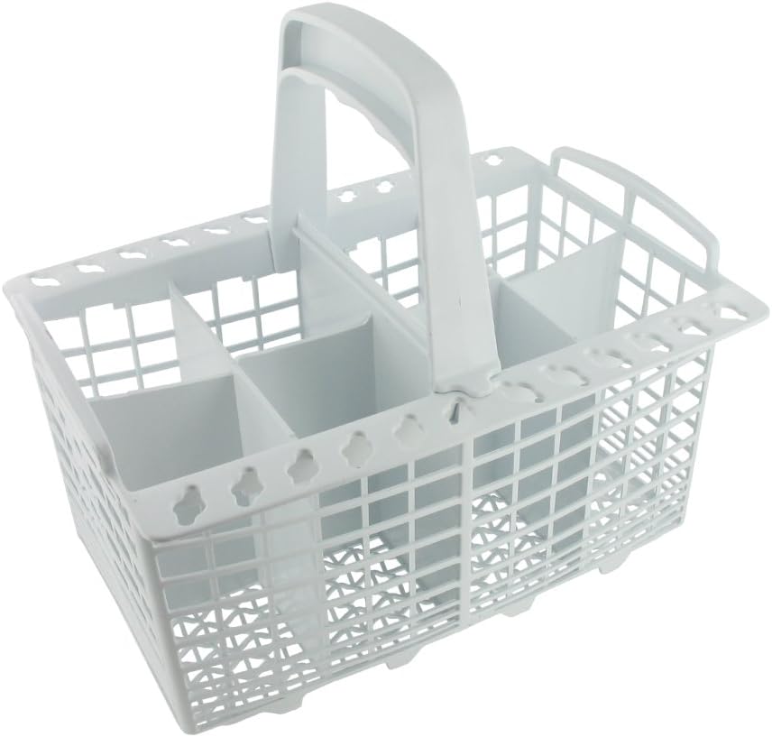 Indesit Universal 8-Compartment Cutlery Basket with Handle - White 1