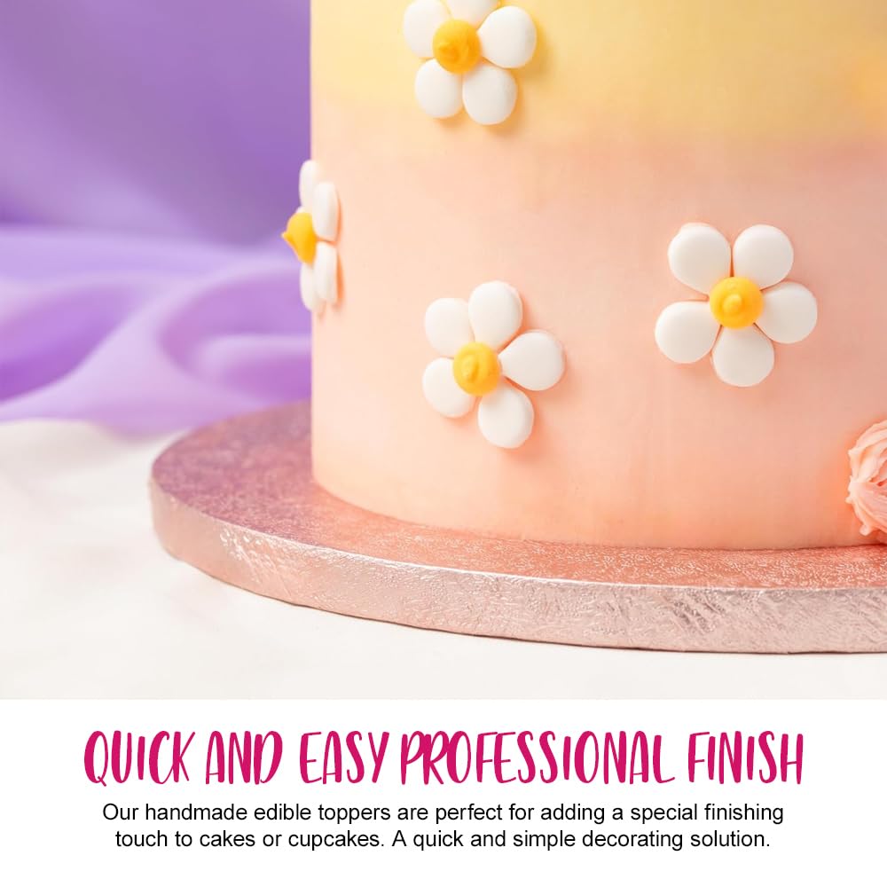 Anniversary House - White Daisy Summer Floral Edible Cake Decorations