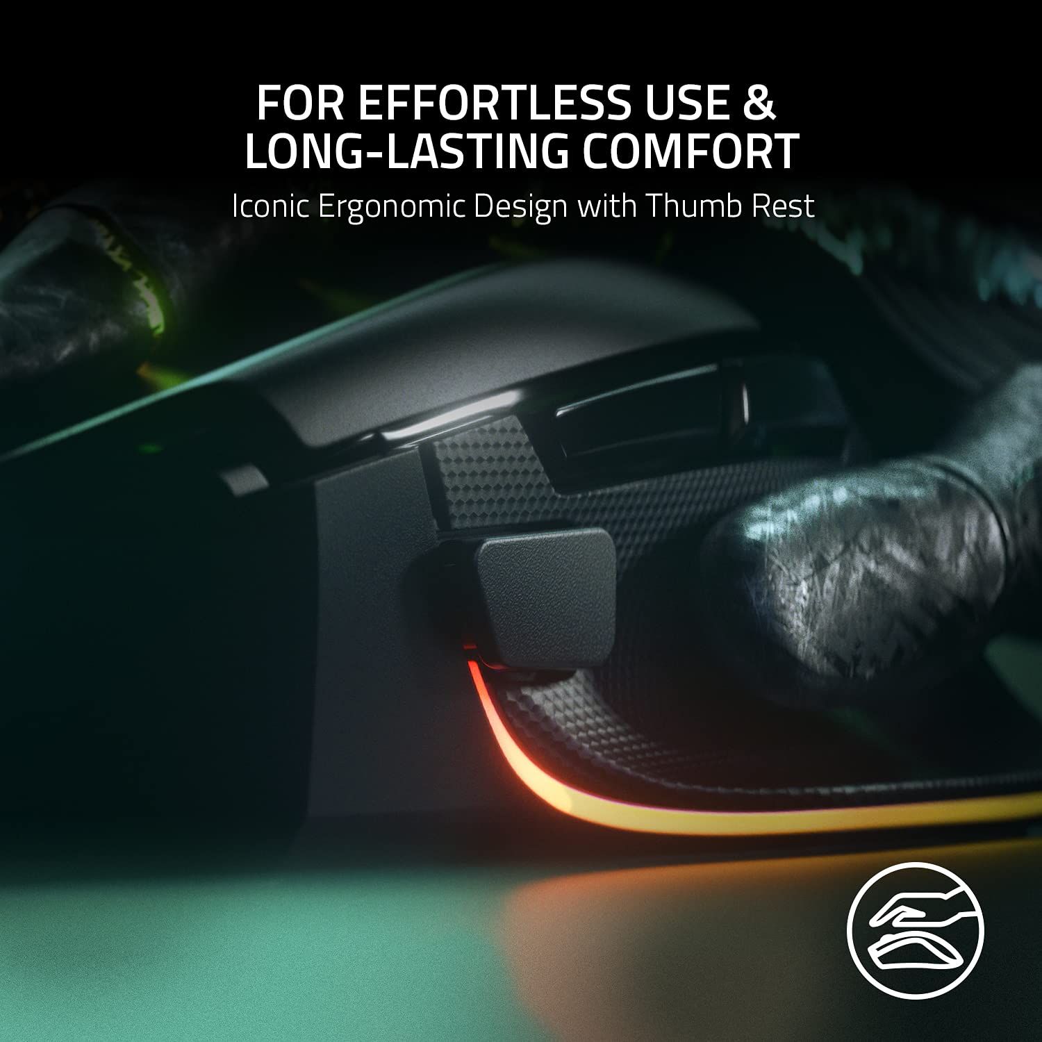 Razer Basilisk V3 – Kabelgebundene, anpassbare Gaming-Maus (10+1 programmierbare Tasten, HyperScroll-Neigungsrad, 11 Chroma-RGB-Beleuchtungszonen, optische Mausschalter, optischer Focus+-Sensor mit 26.000 DPI) Schwarz
