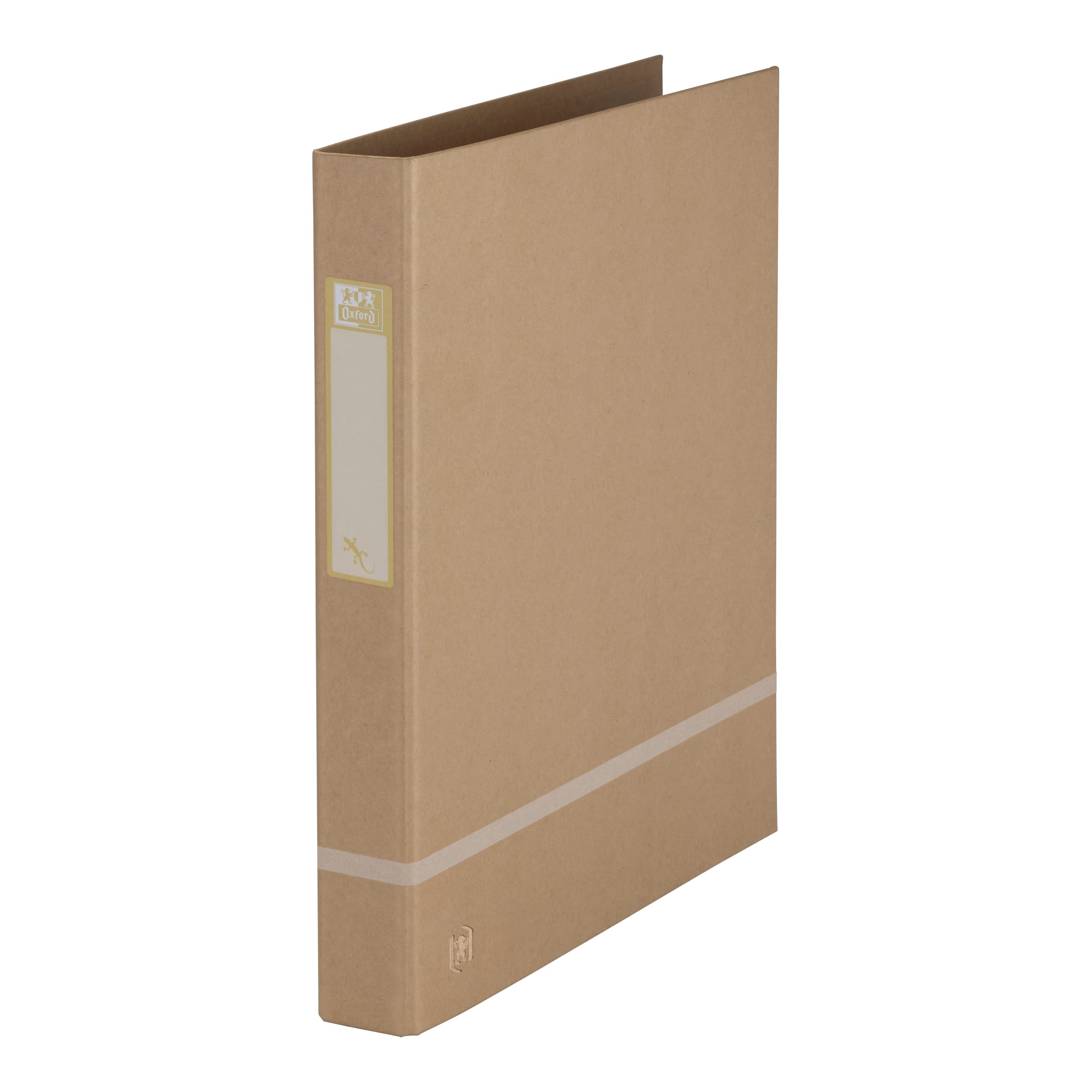 Oxford Recycled A4 O-Ring Binder - 2 Ring, 40mm Spine, Beige | Eco-Friendly Paper-on-Board 1