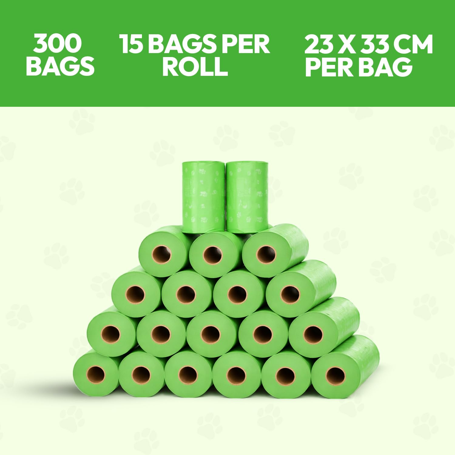 CareBee Dog Poo Bags - 300 Unscented Leak-Proof Rolls | Extra Thick | Recyclable 2