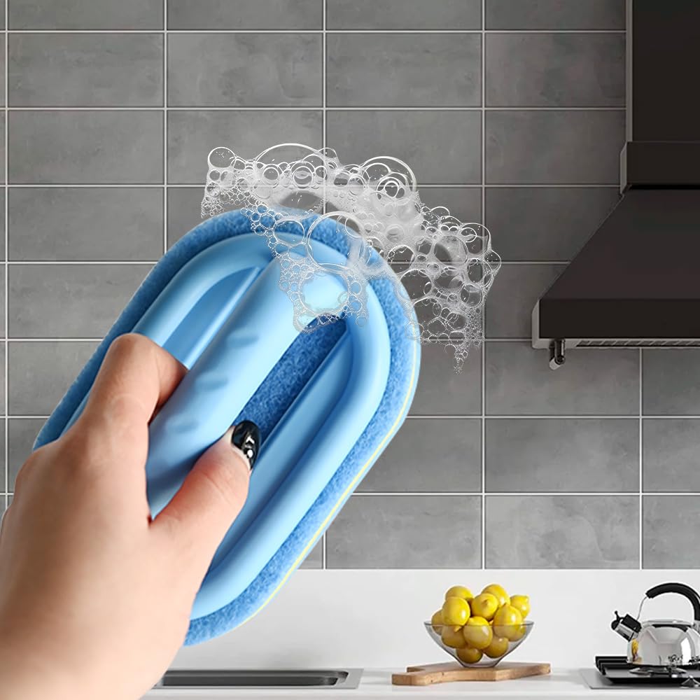 RAM ONLINE Heavy Duty Bathroom Cleaning Brush - Ergonomic Handle | Durable Bristles | 18 Inch