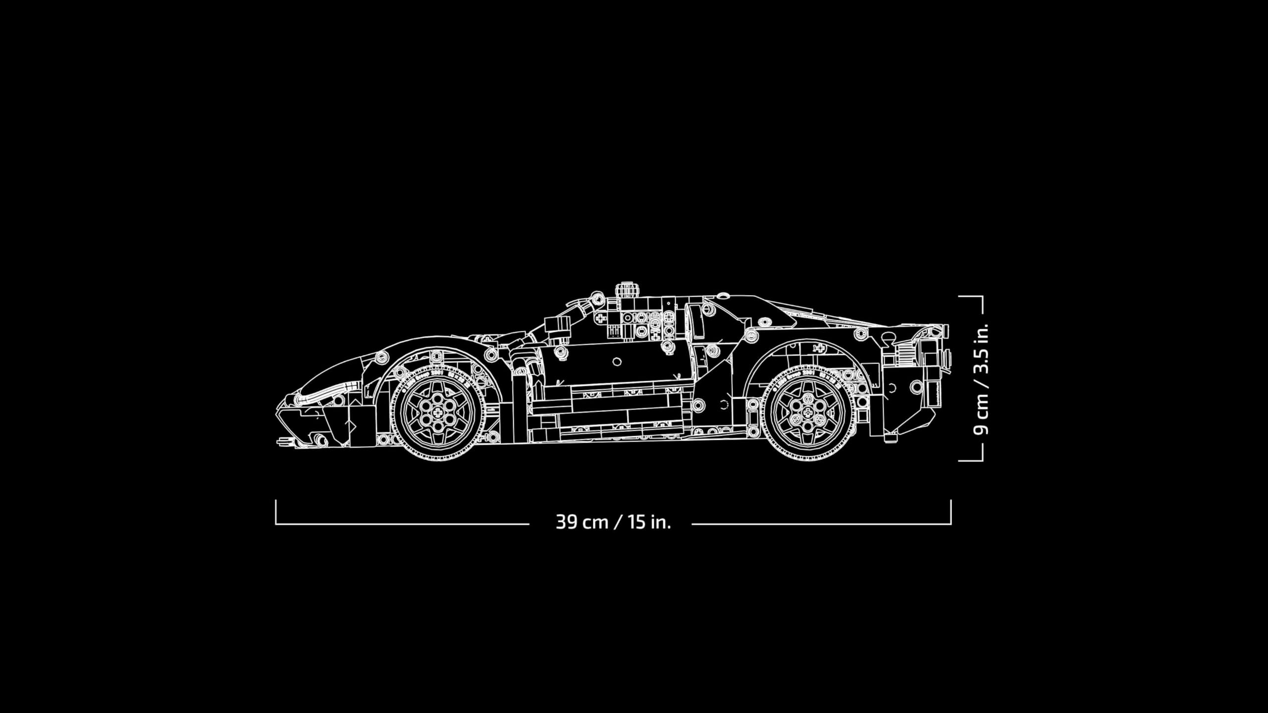 LEGO Technic 42154 2022 Ford GT Car Model Kit | 1:12 Scale | 1,466 Pieces | Ages 18+ 6