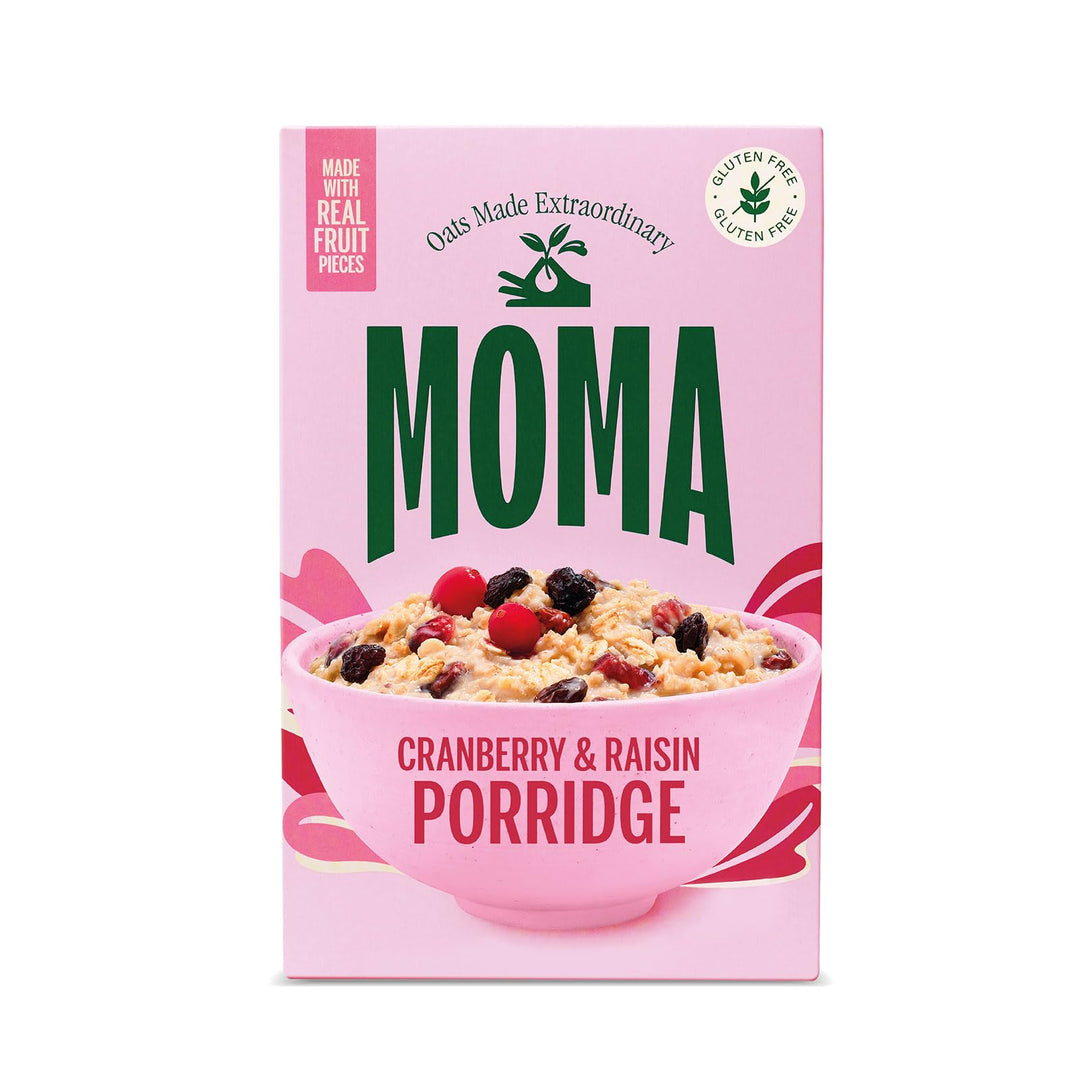MOMA Cranberry & Raisin Porridge Sachets - 6 x 40g - Made with British Oats