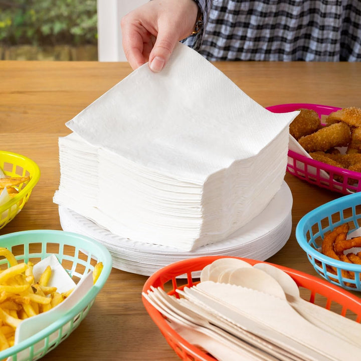 Talking Tables Table Kind 100 Pack Soft White Napkins 2-Ply 33cm