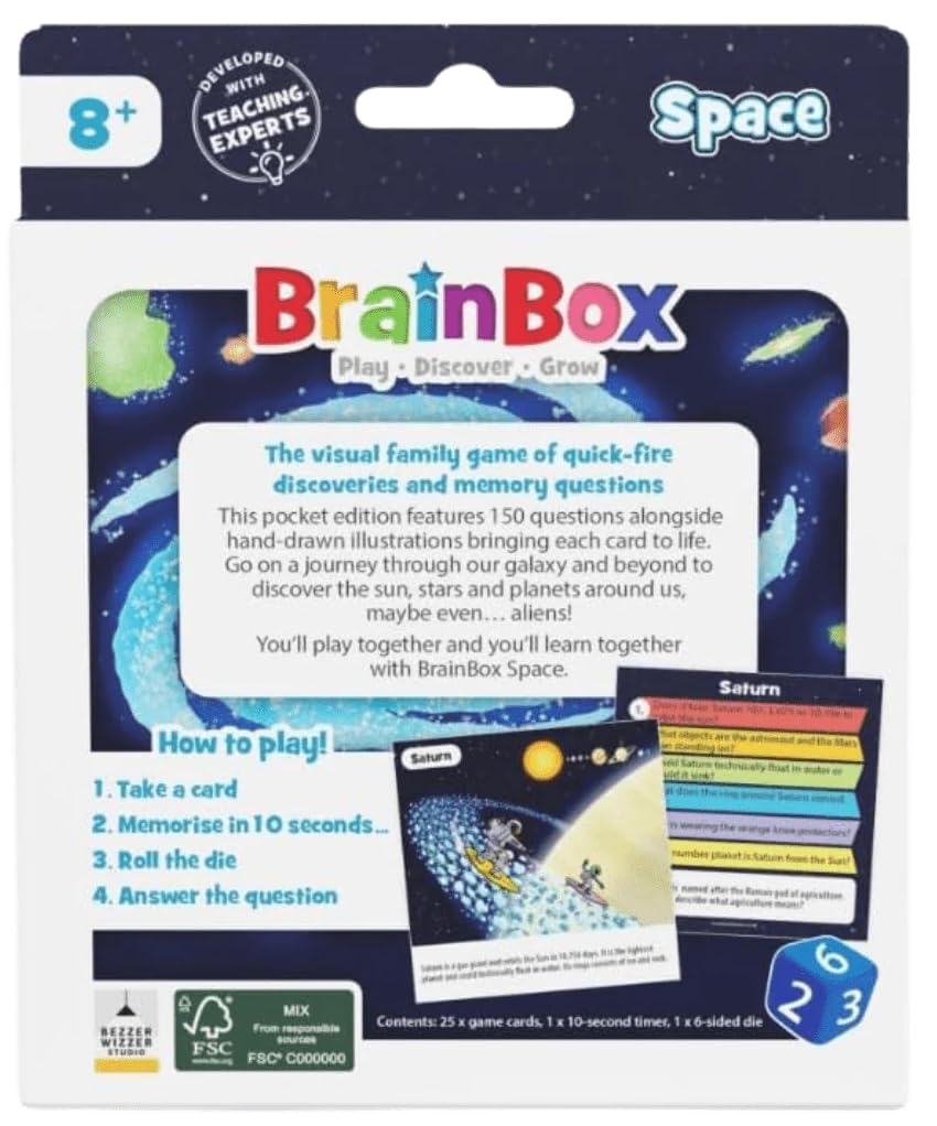 BrainBox Brainbox Pocket – Weltraum-Kartenspiel (BEZBB04EN) 4