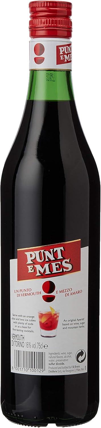Punt e Mes Vermouth, 75cl - Italian Red Vermouth with Herbal Infusion