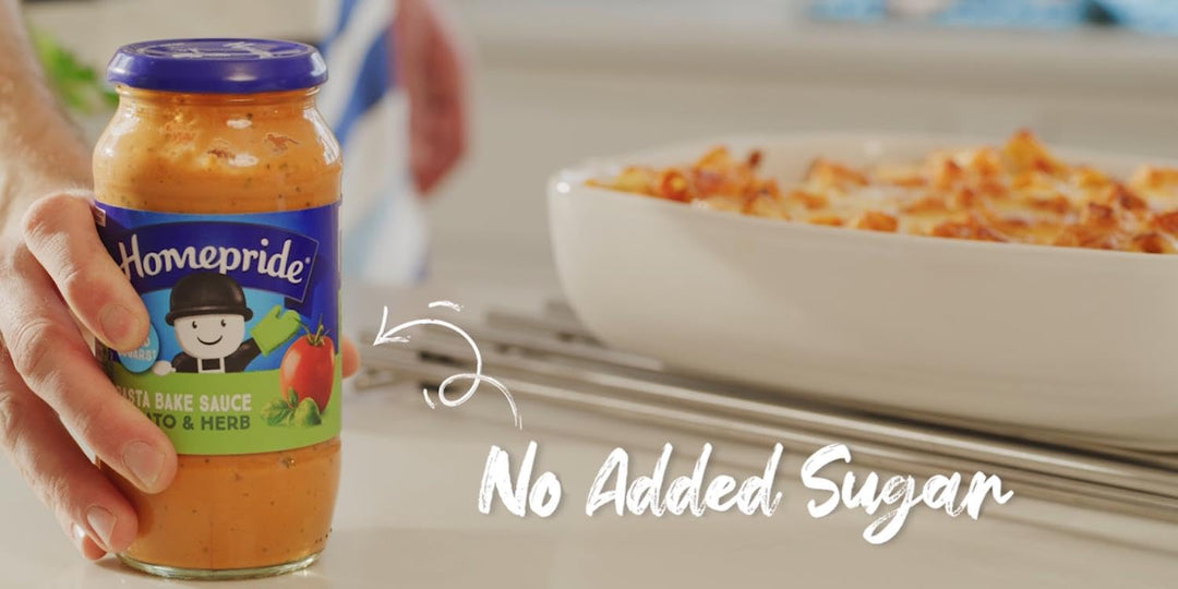 Homepride No Added Sugar Creamy Tomato & Herb Pasta Bake Sauce, 485g Jar
