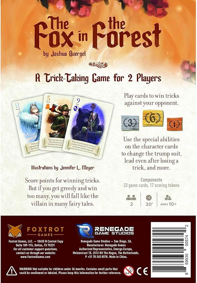 Renegade Game Studios Fox in the Forest Card Game | Ages 10+ | 2 Players | 30 Min 4
