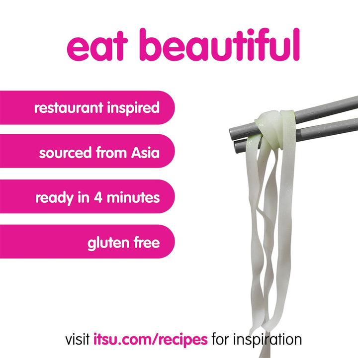 Itsu - Rice Noodles 180g | Vegan Japanese-Style Noodles for Soups & Stir-Fries