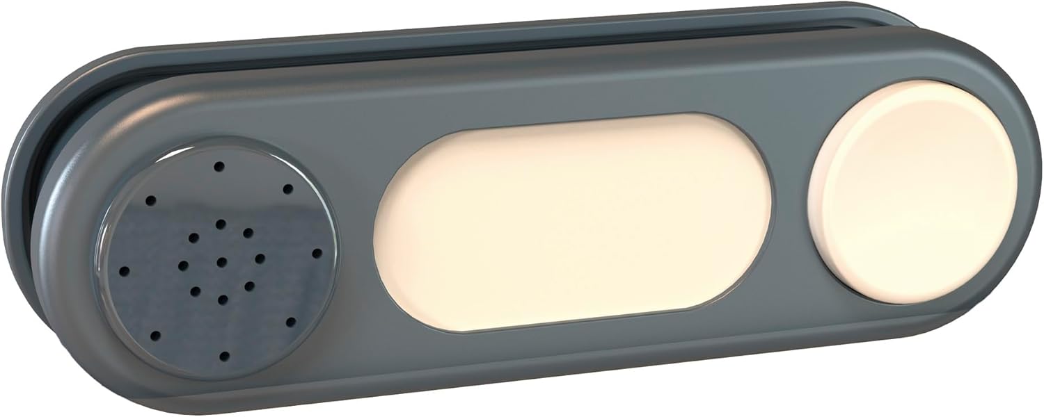 Smoby Electronic Doorbell for Playhouses - Real Sound Effect, Grey