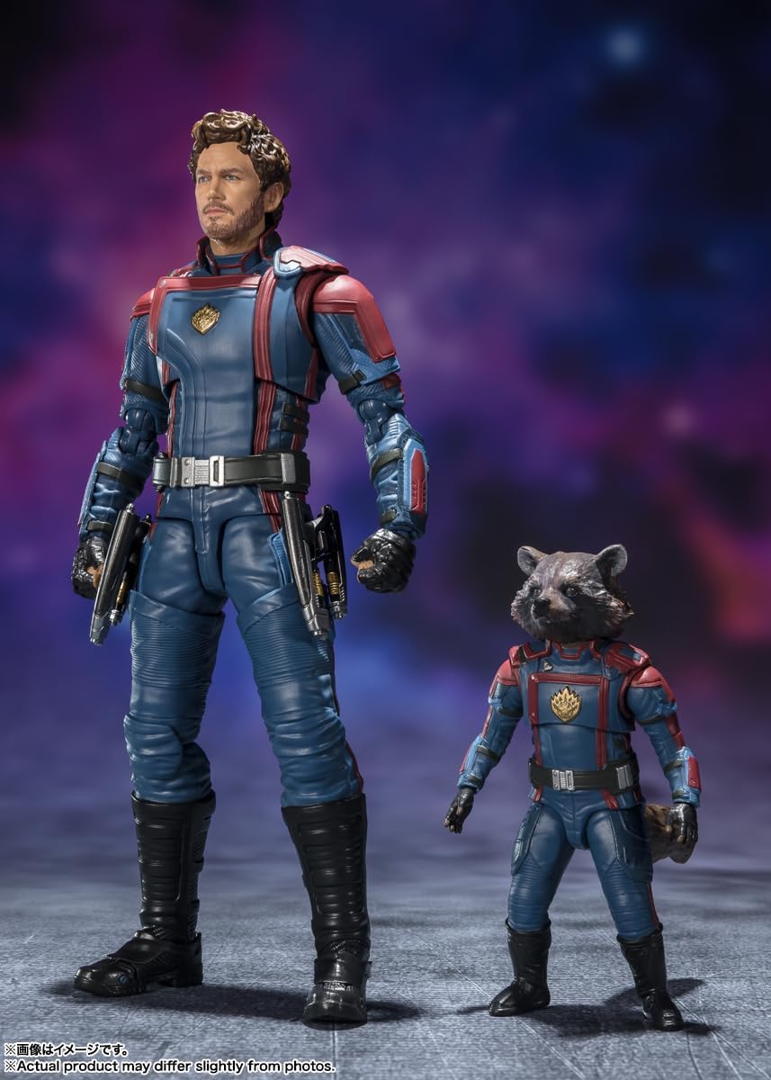 GOTG 3 - Star-Lord & Rocket Raccoon - Figurine S.H. Figuarts 6-15cm