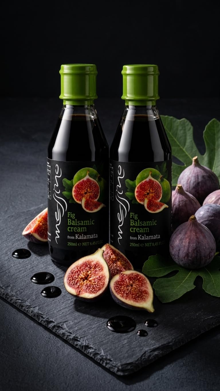 Messino Greek Fig Balsamic Cream - Pack of 2 x 250ml (500ml Total) 3