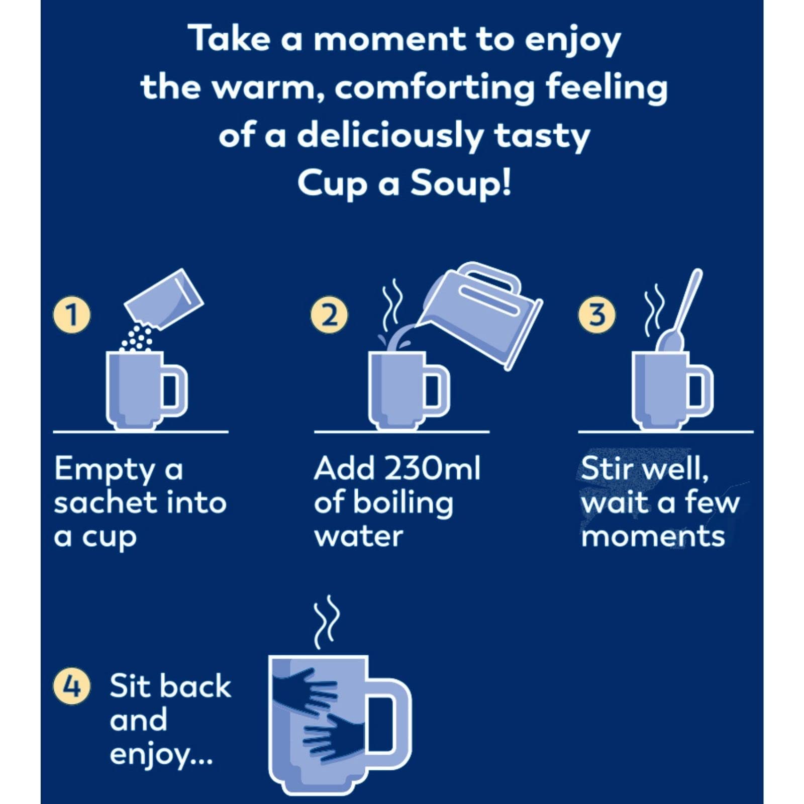 Batchelors Cup a Soup Beef & Tomato Instant Soup Sachets, 88 g Box (Pack of 4) 3