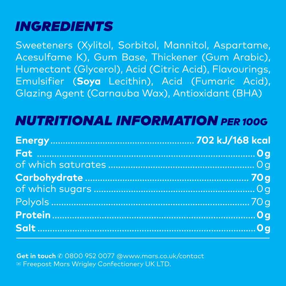 Extra - Blueberry Sugarfree Chewing Gum Bottle (46 Pieces)
