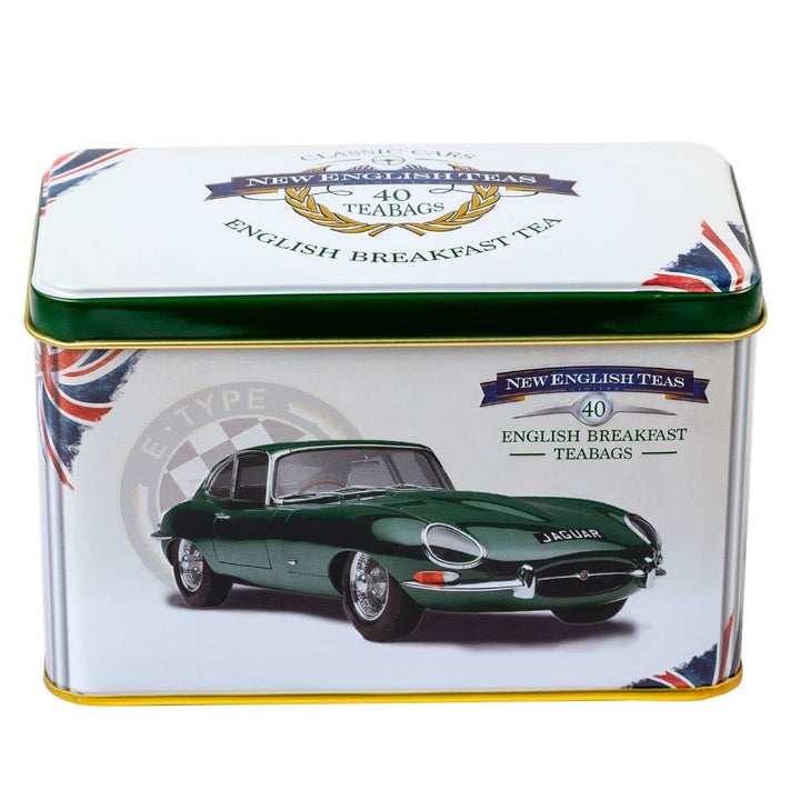 New English Teas Jaguar E-Type Tea Tin with 40 English Breakfast Teabags