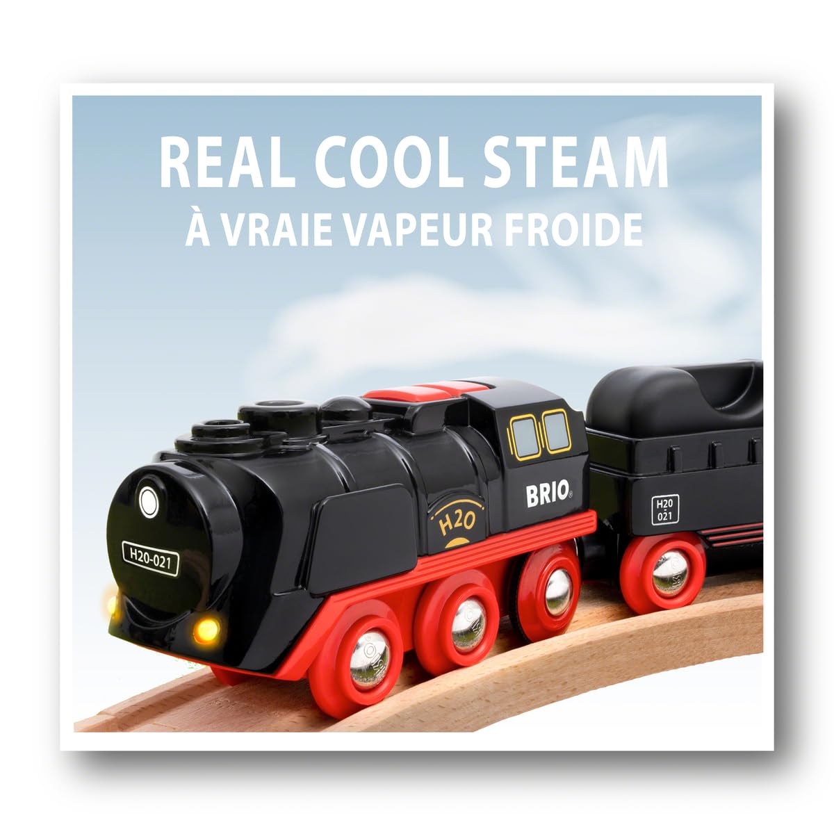 BRIO World Battery Powered Steaming Toy Train Engine with Magnetic Couplings 6
