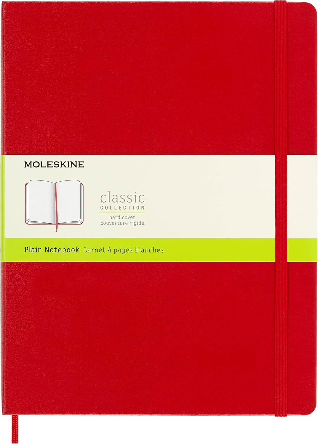 Moleskine Classic Notebook - Plain Pages | Hard Cover | Extra Large 19x25 cm | Scarlet Red