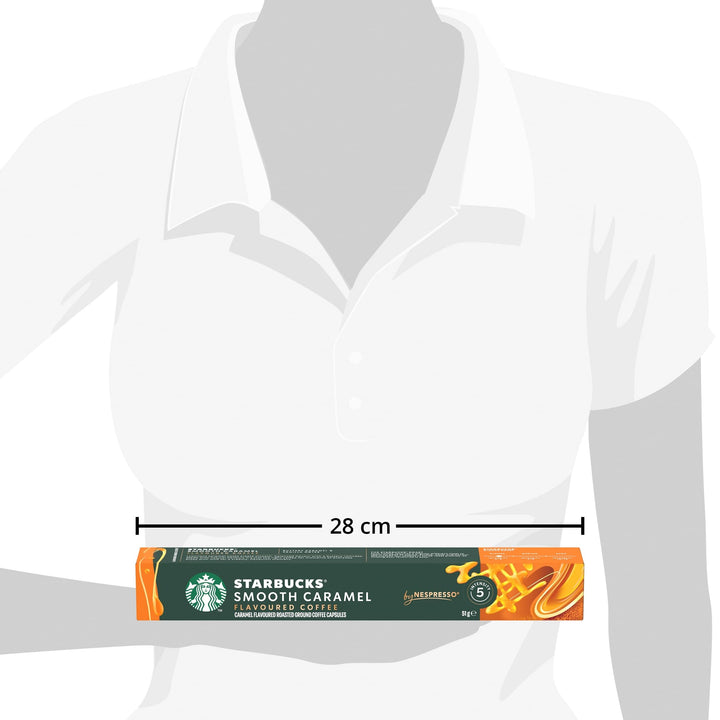 STARBUCKS - Smooth Caramel Flavoured Coffee by Nespresso, Blonde Roast, Single-Serve Capsules