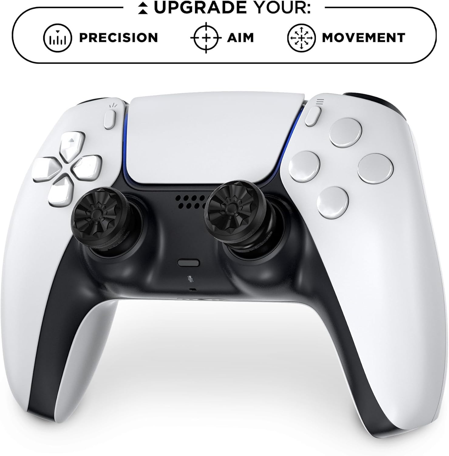 KontrolFreek FPS Freek Galaxy Black Performance Thumbsticks for PS4 & PS5 | Dual-Height Set 4