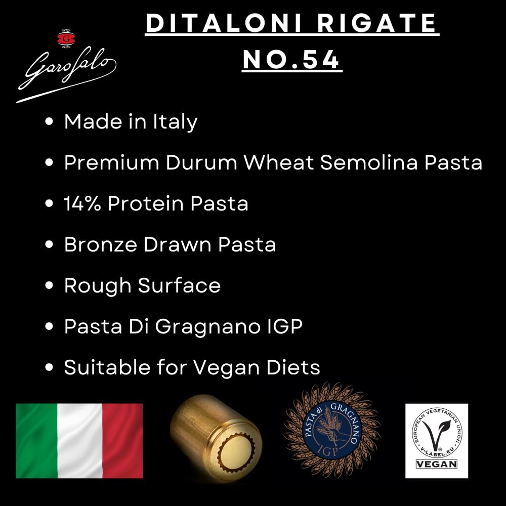 Garofalo Ditaloni Rigate Italian Pasta - 500g