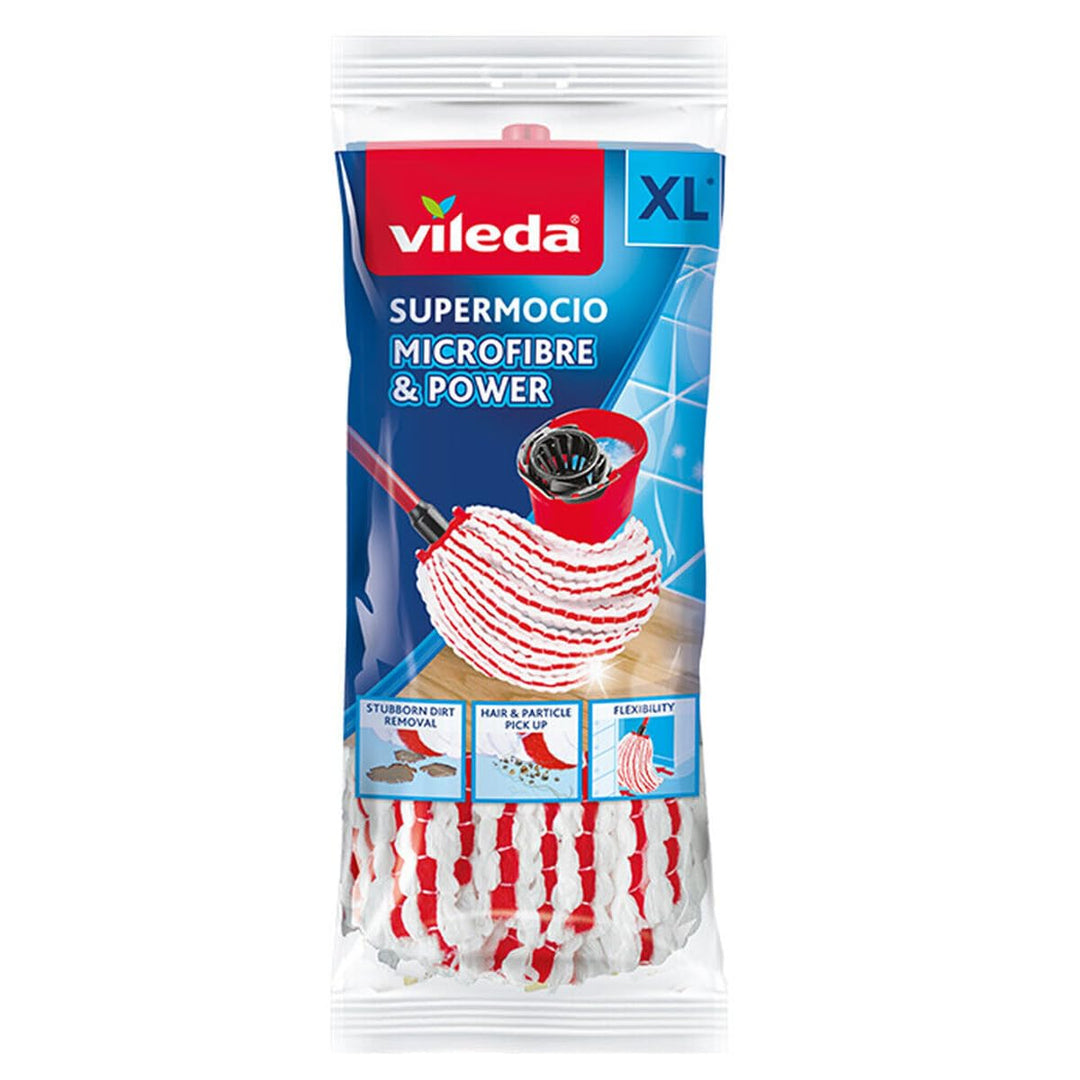 Vileda SuperMocio Microfibre & Power Mop Refill Replacement Head