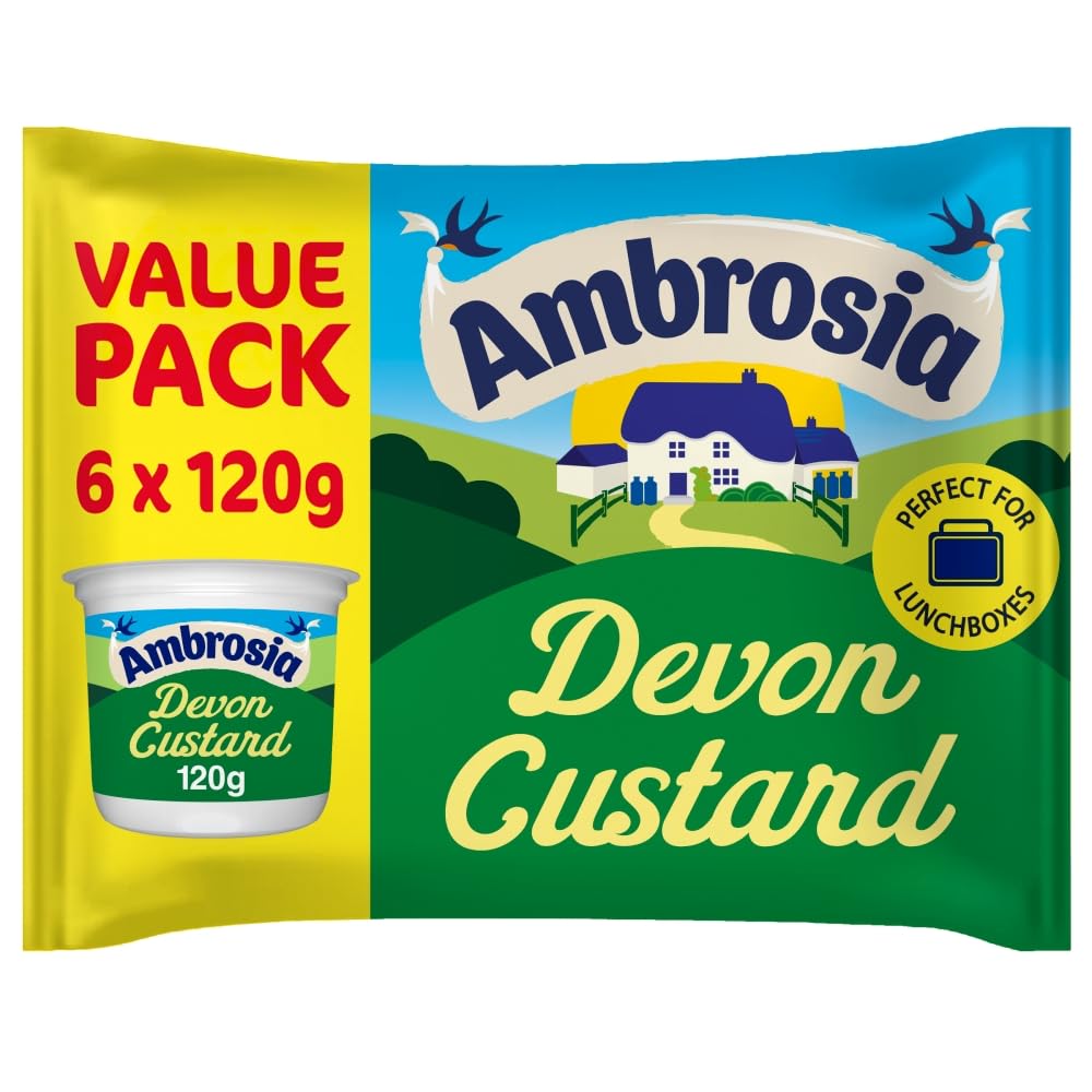 Ambrosia Devon Custard Dessert Pots - Rich & Creamy Ready-to-Eat Treat, 6 x 120g Pots 1