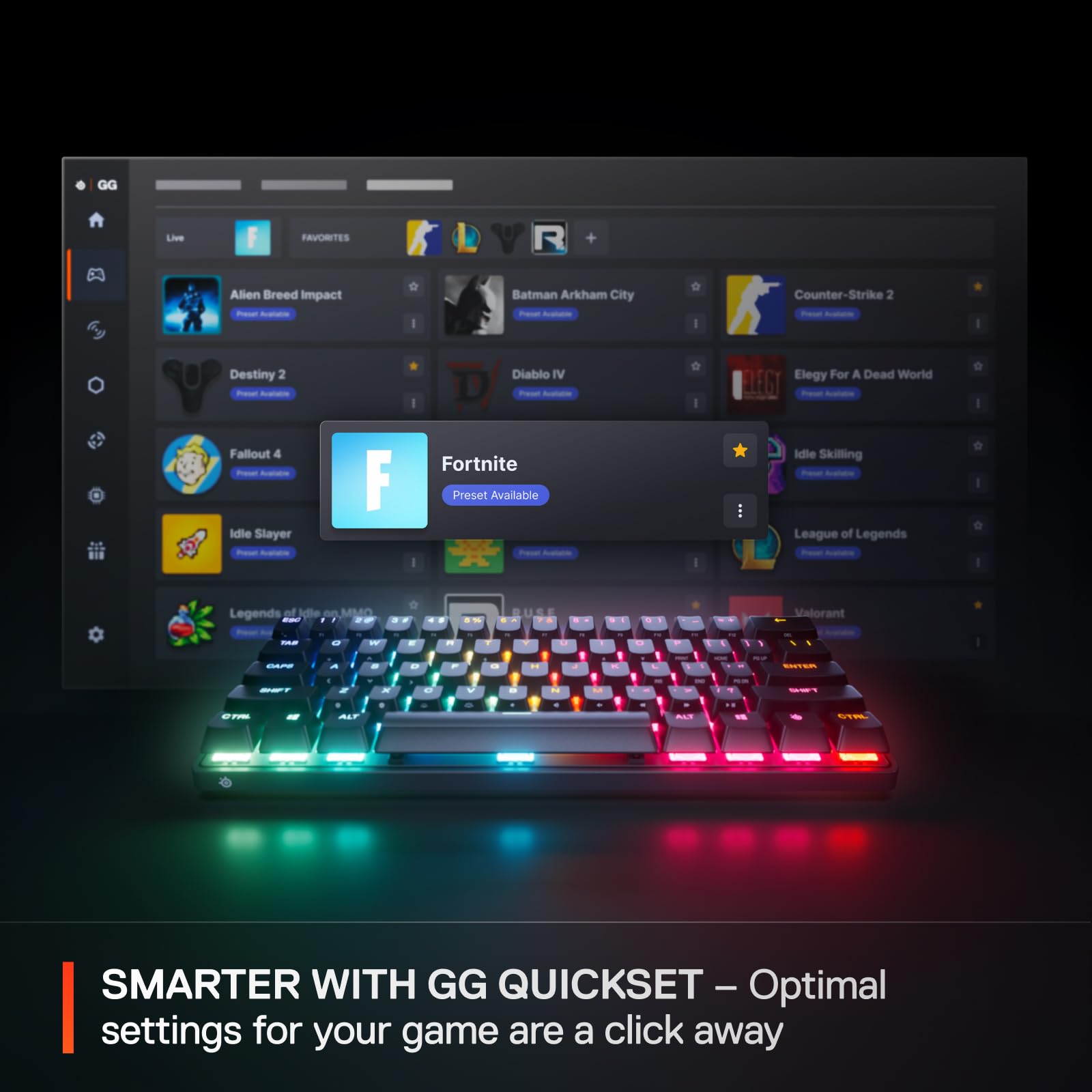 SteelSeries Apex Pro Mini Gen 3 - 60 Percent Gaming Keyboard | Adjustable Hall Effect Switches | Rapid Trigger 4