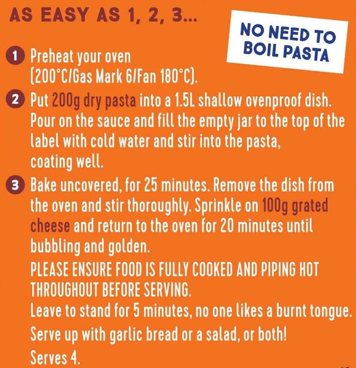Homepride Creamy Tomato & Cheddar Pasta Bake Sauce, No Added Sugars, 485g