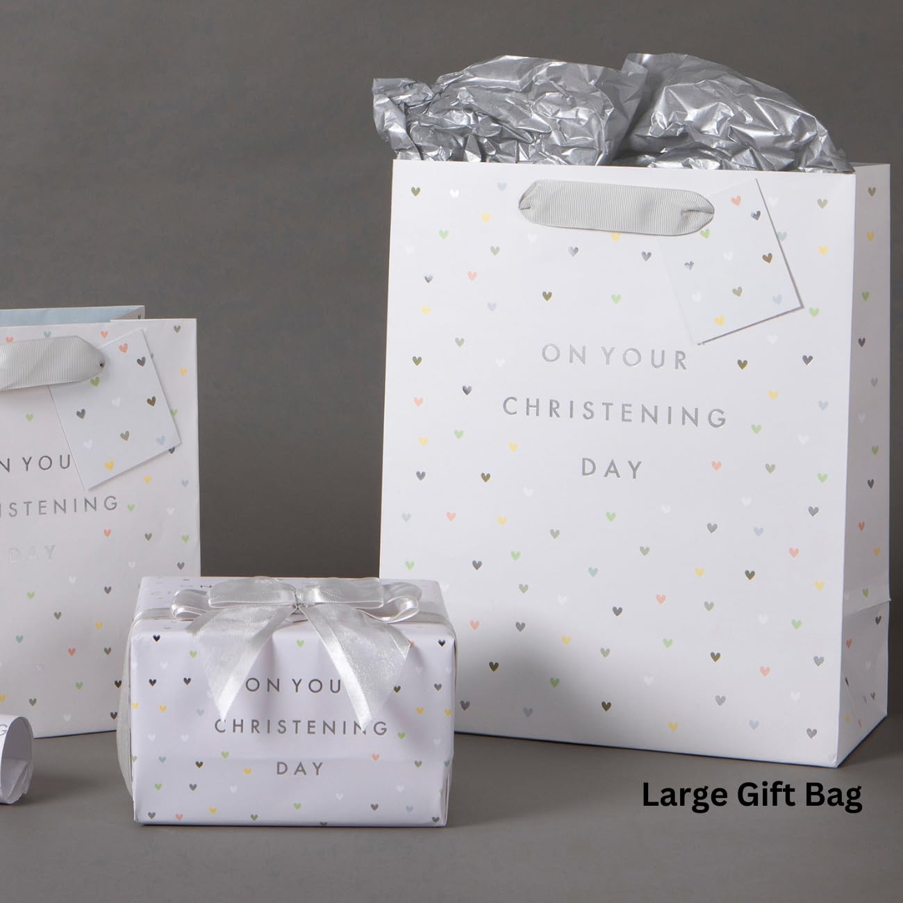 Glick Luxury Large Gift Bag - Christening, Unisex | 225x200x100mm | High Quality 210GSM Paper 6