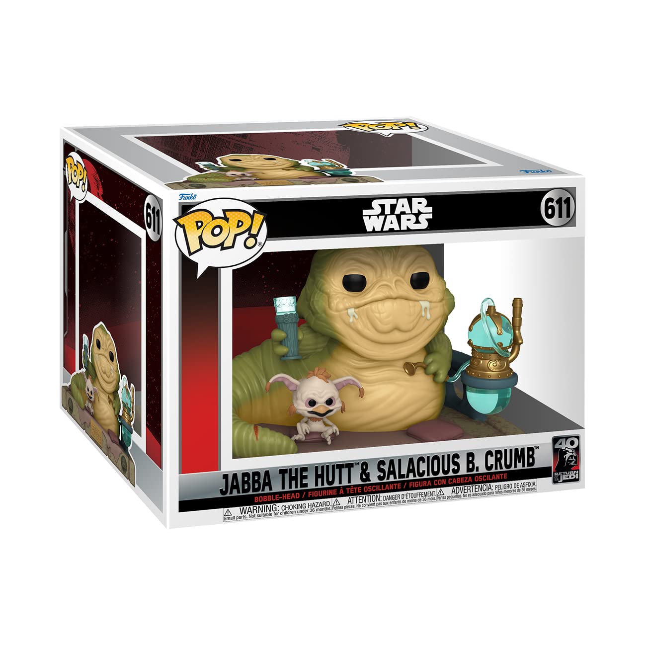 Funko Pop! Star Wars Jabba The Hutt & Salacious B. Crumb Vinyl Figure Set (Model 70742) 2
