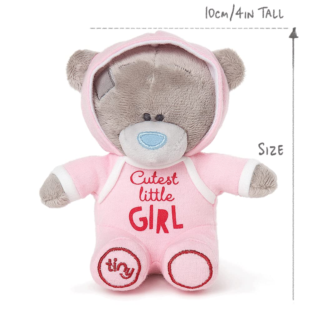 Me To You Tiny Tatty Teddy 'Cutest Little Girl' Bear in Pink Baby Grow | 10cm Stuffed Toy 3