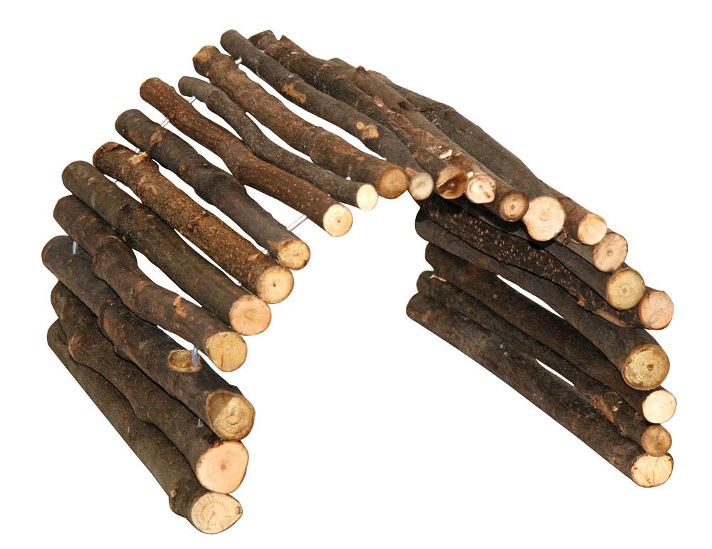 Kerbl Pet Wooden Bridge for Small Animals | Natural Wood | 30 x 50 cm 4
