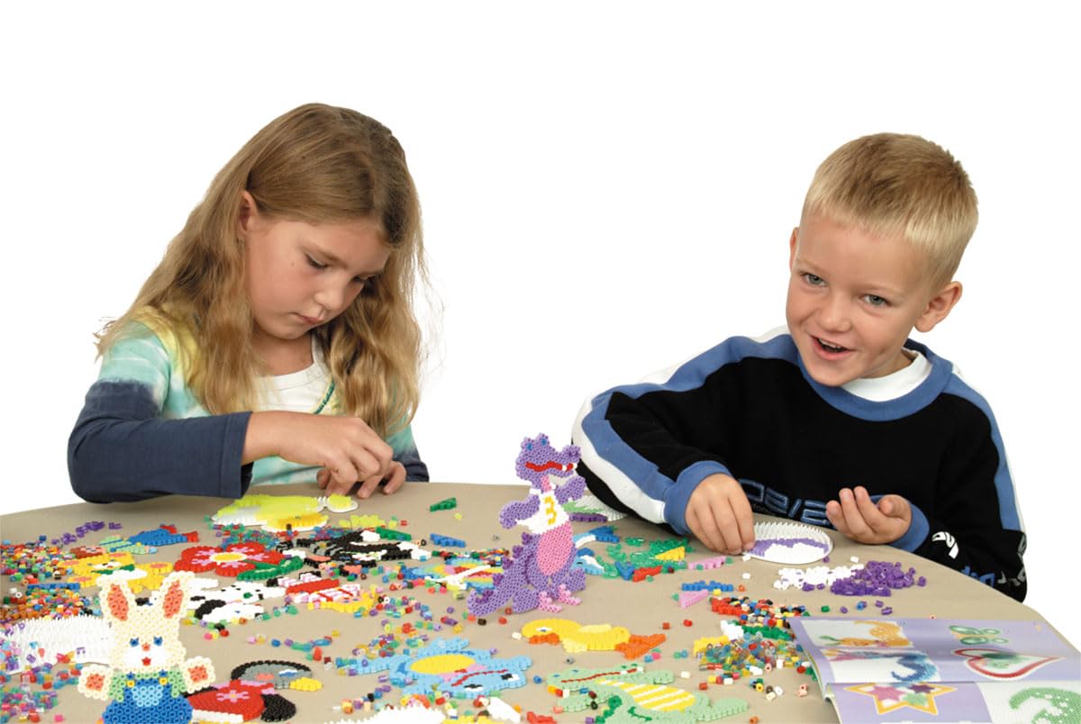 Hama Midi Fuse Beads - Pastel Mix Bucket | 10,000 Pieces | Ages 5+ 7
