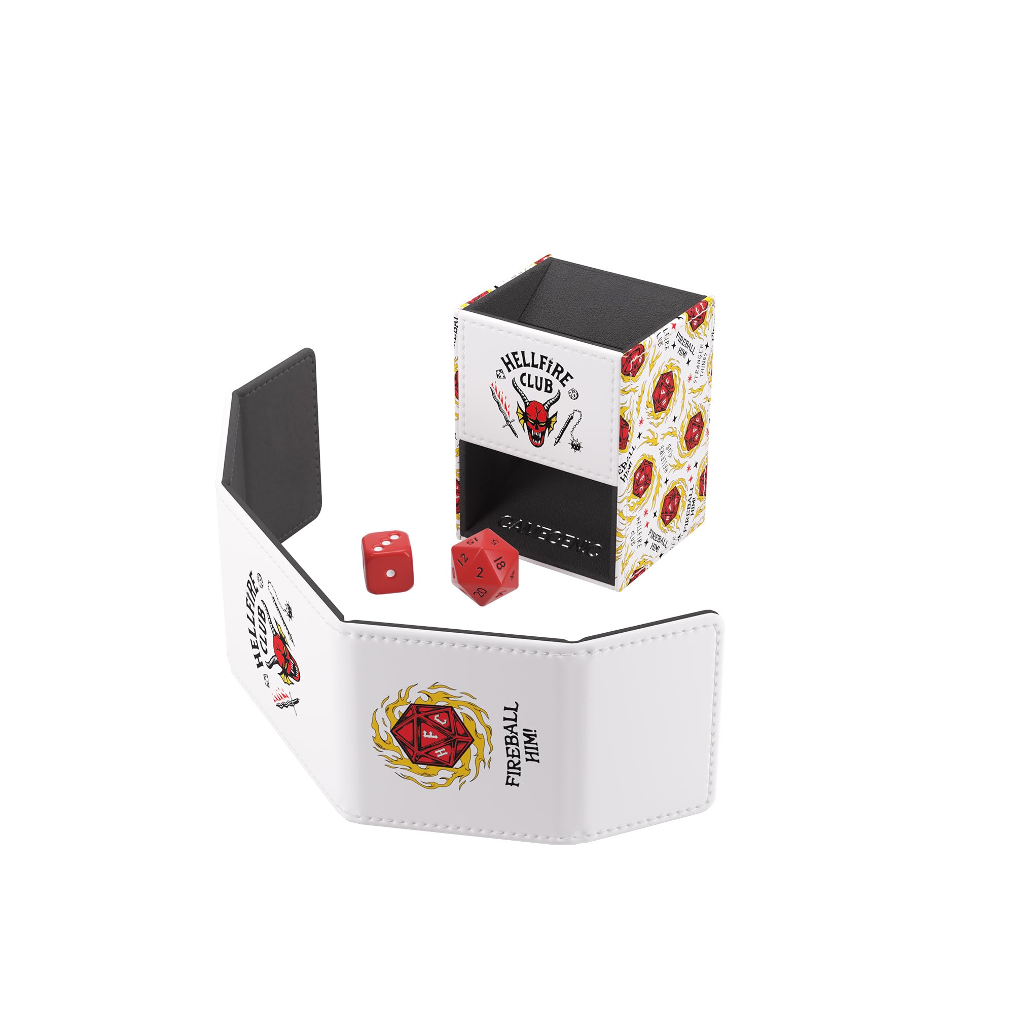Gamegenic Stranger Things Hellfire Club Dice Tower and Cube Storage Box | Faux Leather 3