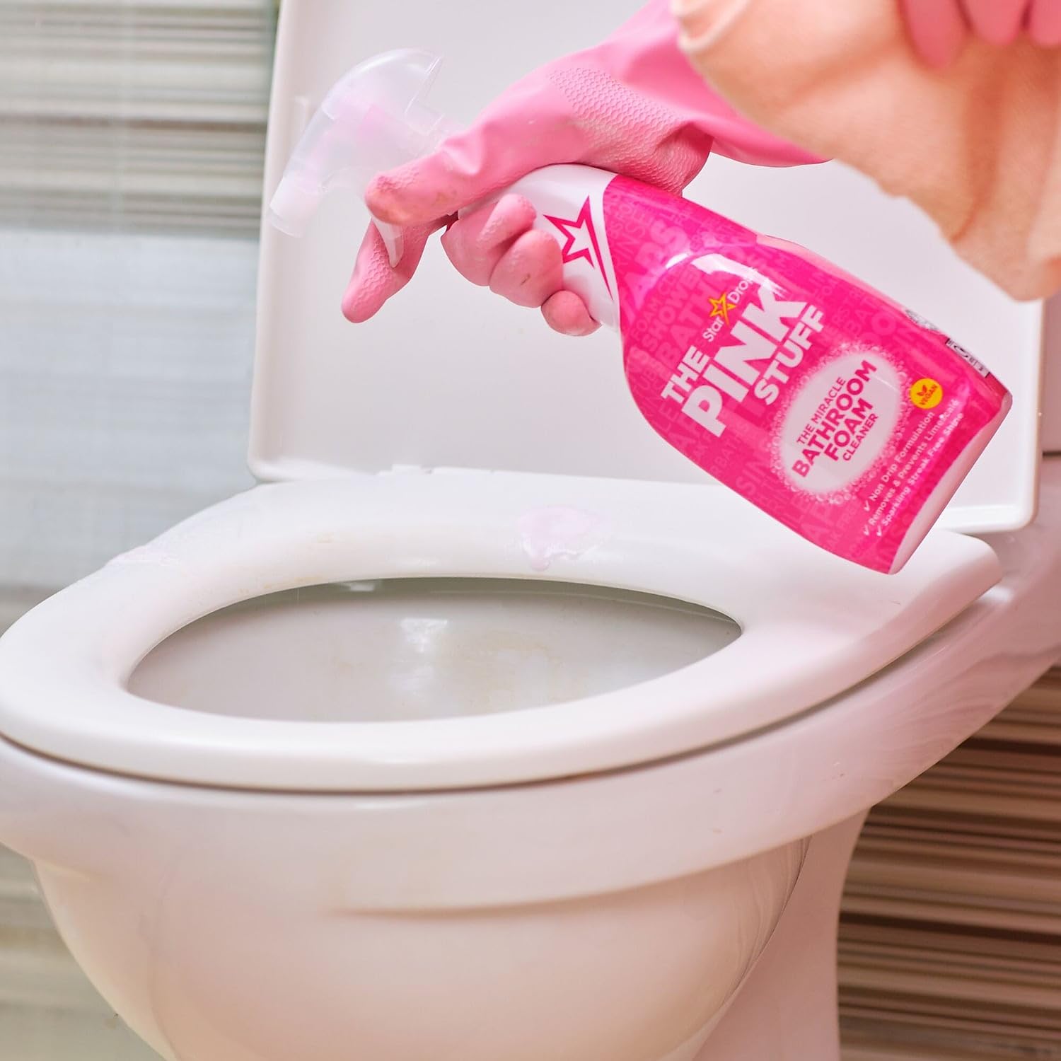 THE PINK STUFF Miracle Bathroom Foam Cleaner - Non-Drip Formula, Limescale Removal | 750ml 9