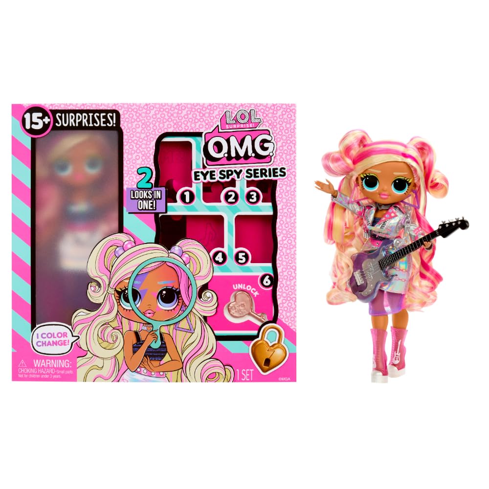 L.O.L. Surprise! OMG Eye Spy Series Rockstar Doll | Interactive Clues | Color-Change Surprises | Includes Fashions & Accessories 1