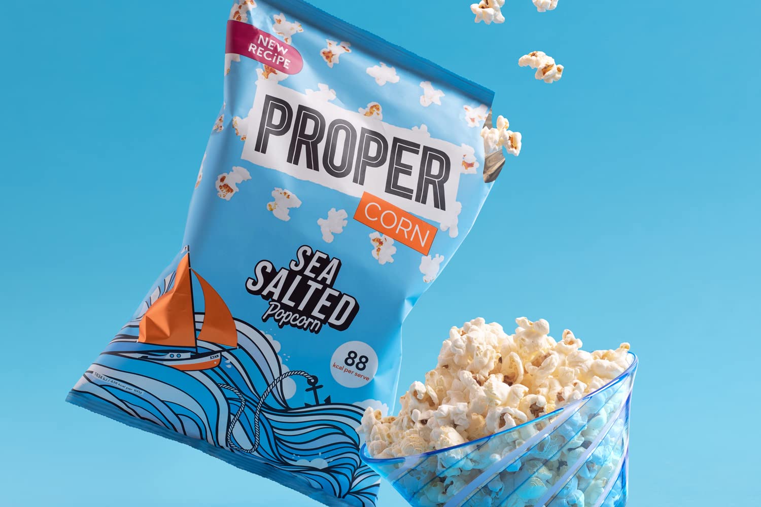 PROPER Lightly Sea Salted Popcorn - Natural Sea Salt Seasoning, Vegetarian Snack 2