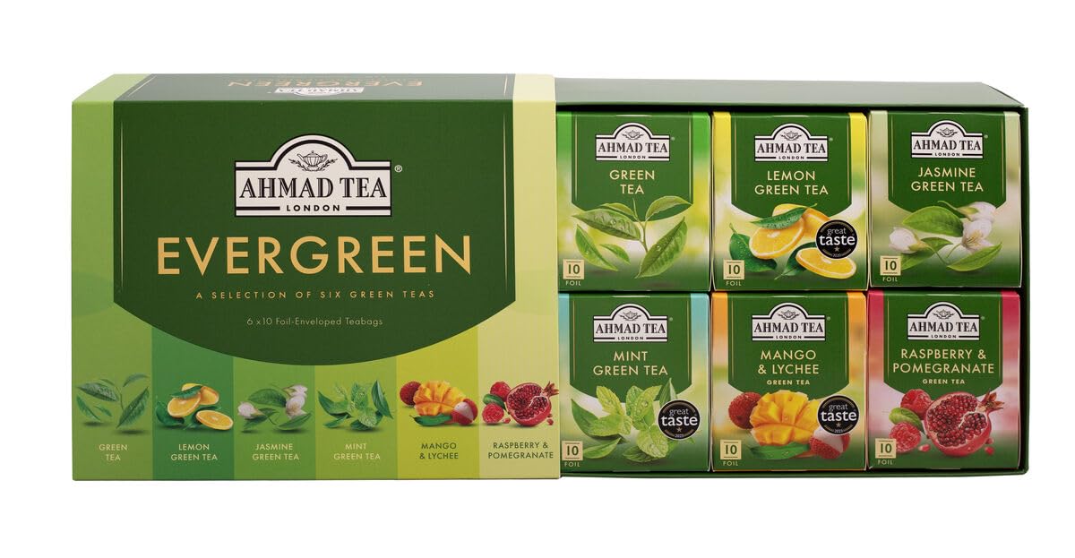 Ahmad Tea Green Tea Selection Pack - 6 Blends, 60 Teabags, 120g 3