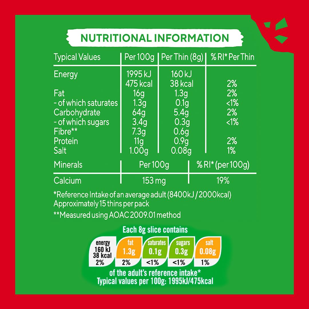 Ryvita Thins Snack It Sour Cream and Chive Flavour 125g Pack of 6