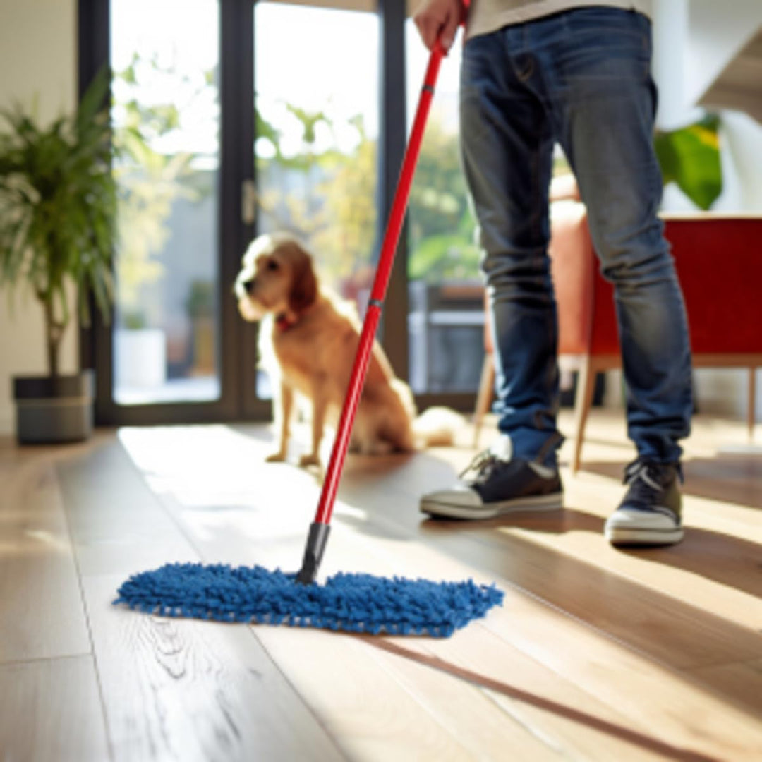 Vileda Pet Pro Microfibre Flip Mop - 2-Sided Wet & Dry Cleaning for All Hard Floors