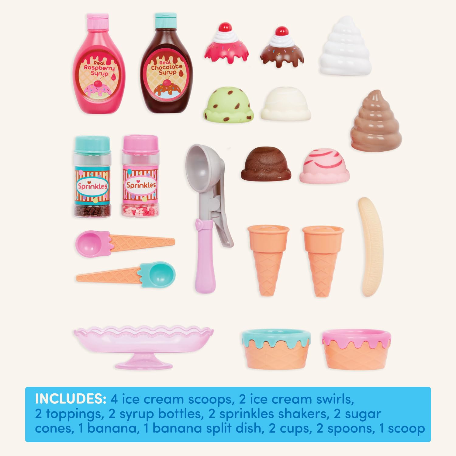 Play Circle Ice Cream Parlour Playset - 21-Piece Pretend Play Toy for Ages 3+ 10