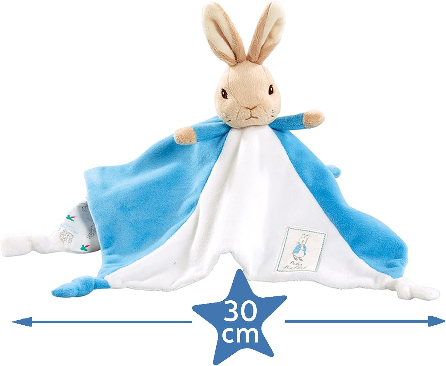 Peter Rabbit Comfort Blanket - Soft Plush Baby Toy with Knotted Corners 2