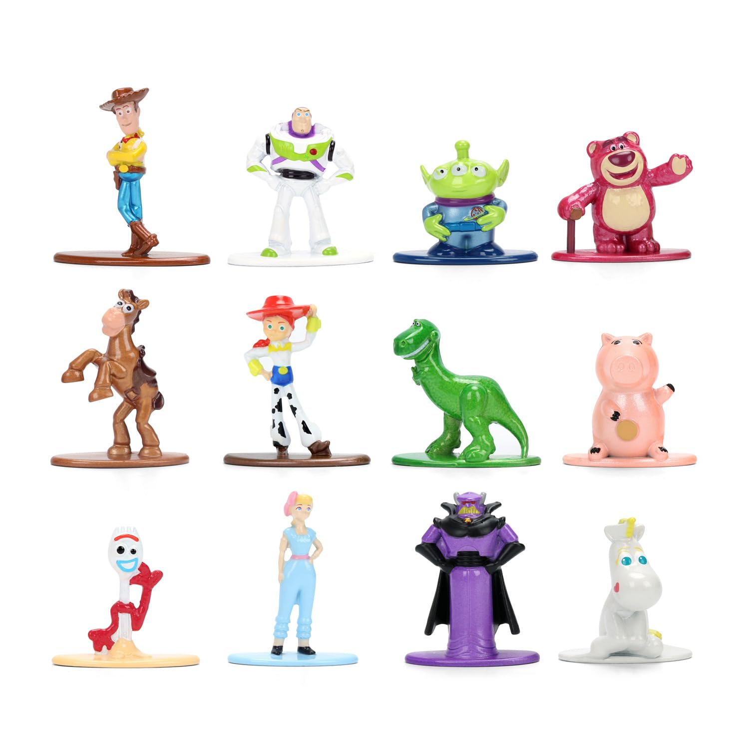 Jada Toy Story Wave 1 Nano Figures - 12 Piece Multipack, 1.65" Die-Cast Metal