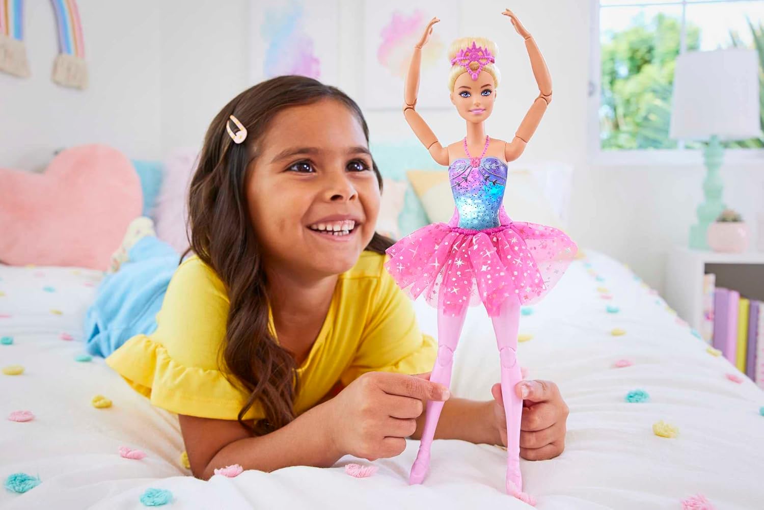 Barbie Magical Ballerina Doll - Light-Up Feature, Blonde Hair, Tiara, Pink Tutu - 3 Years and Up 2