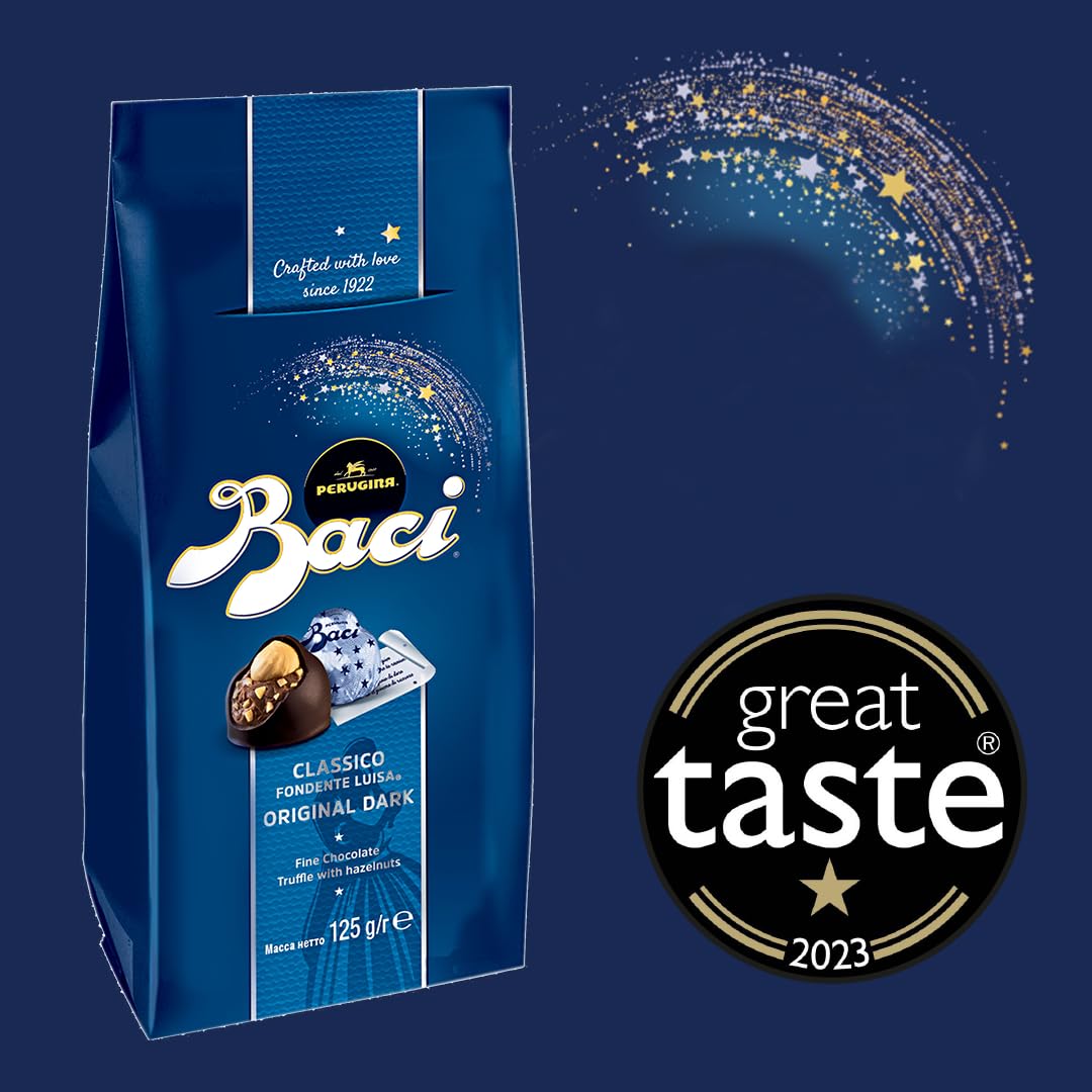 Baci - Original Dark Chocolate Praline Truffles with Hazelnut, 125g