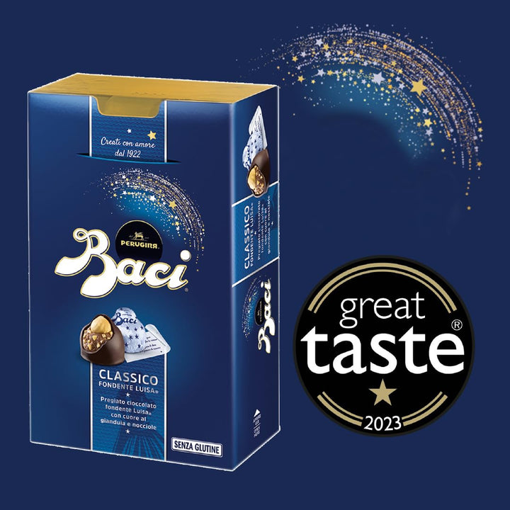 BACI Original Dark Bijou - Chocolate Truffles with Hazelnut, Gluten Free, 175g