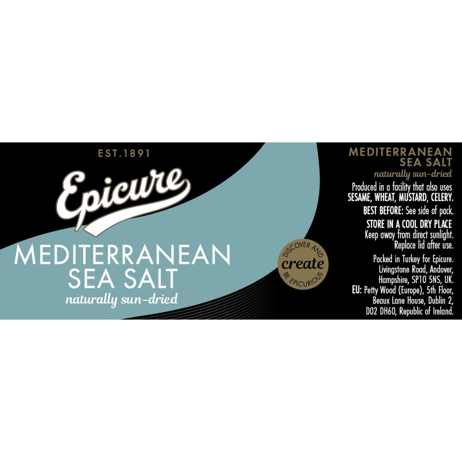 Epicure Mediterranean Sea Salt Grinder - All-Natural Flavor Enhancer | 270g 2