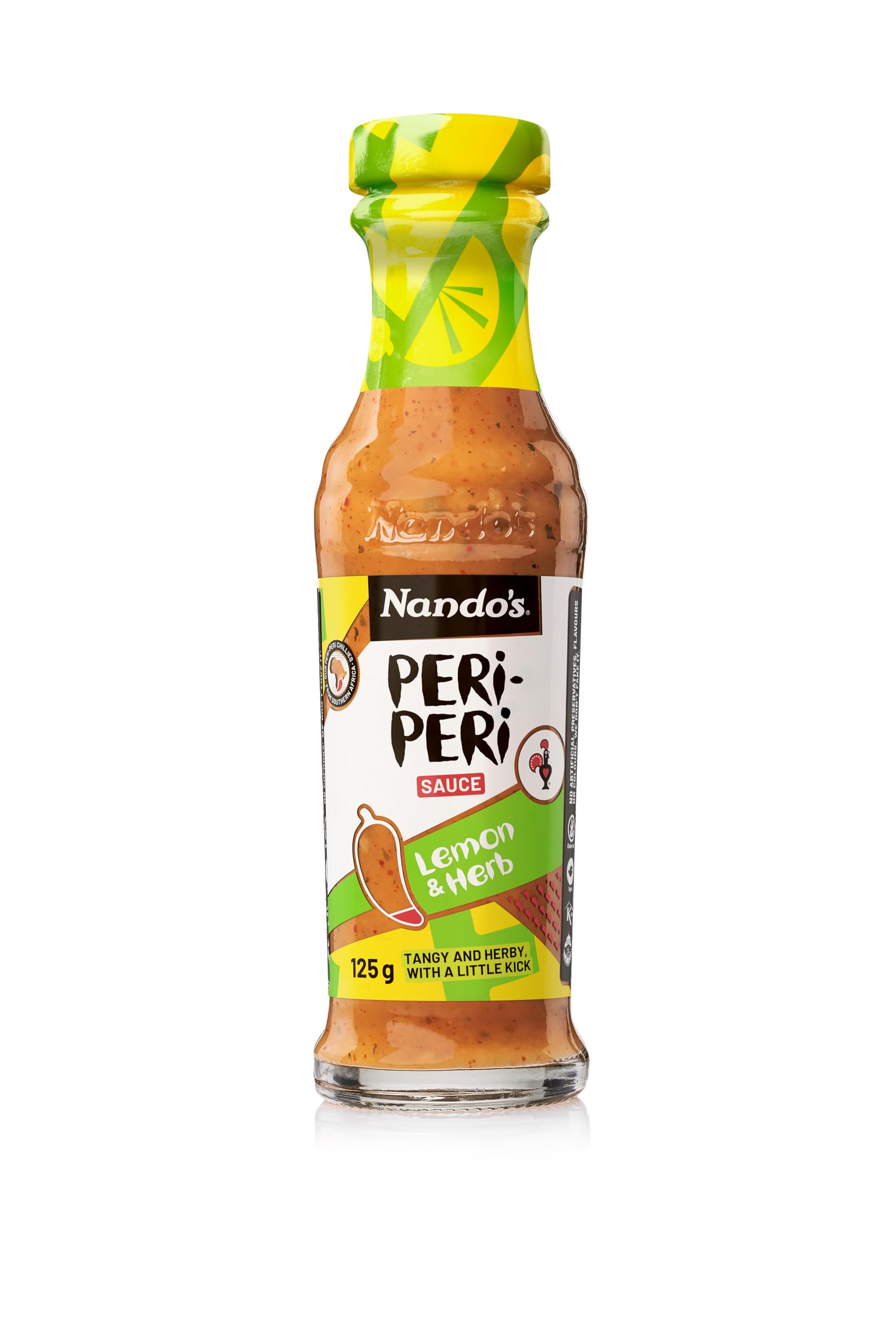 Nando's Lemon & Herb Peri-Peri Sauce - Extra Mild Chilli Kick | 125g Bottle